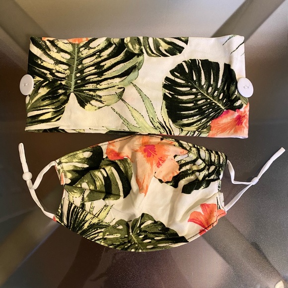 Leafy Spring Head-Wrap Face Mask - Picture 3 of 4